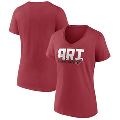 Fanatics Arizona Cardinals Women's Back Home Again V-Neck T-Shirt Cardinal
