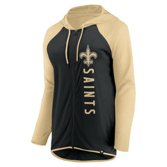 Fanatics New Orleans Saints Women's Forever Fan Full-Zip Hoodie Black/Gold