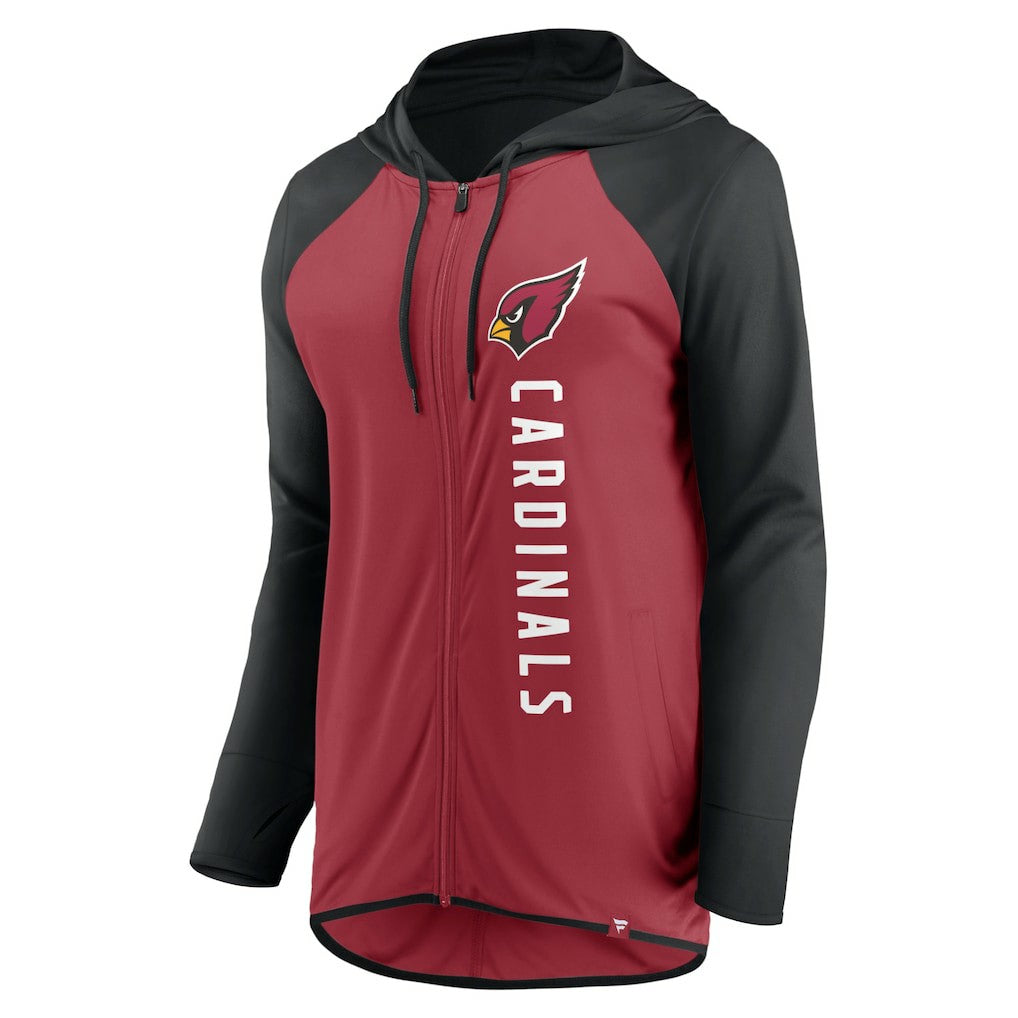 Fanatics Arizona Cardinals Women's Forever Fan Full-Zip Hoodie Cardinal/Black