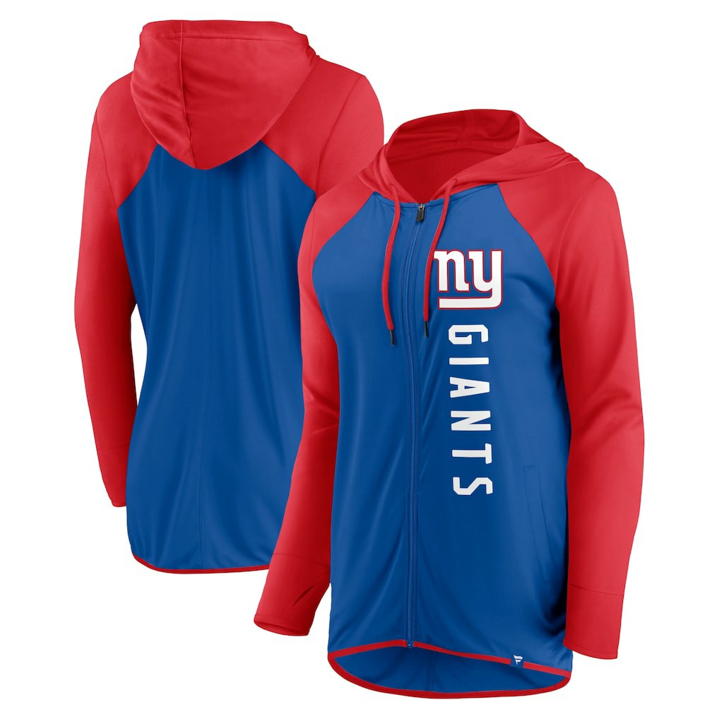 Fanatics New York Giants Women's Forever Fan Full-Zip Hoodie Royal/Red