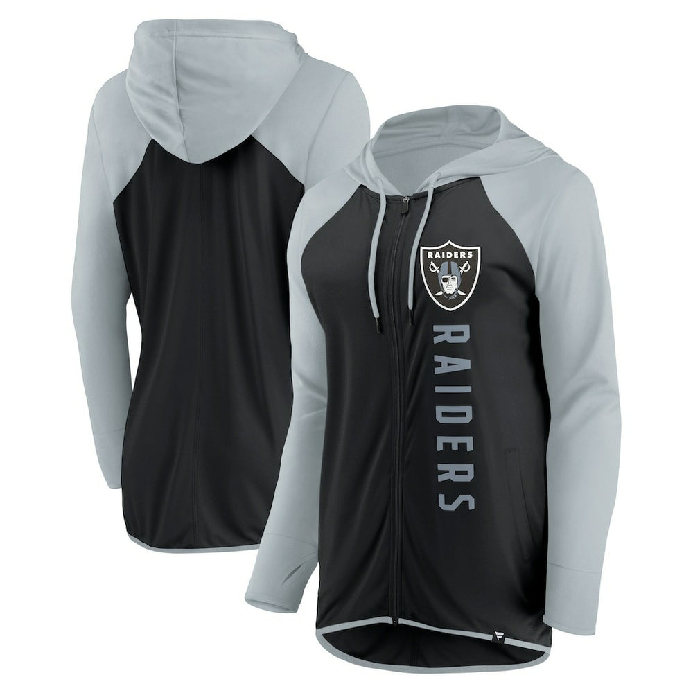 Fanatics Las Vegas Raiders Women's Forever Fan Full-Zip Hoodie Black/Silver
