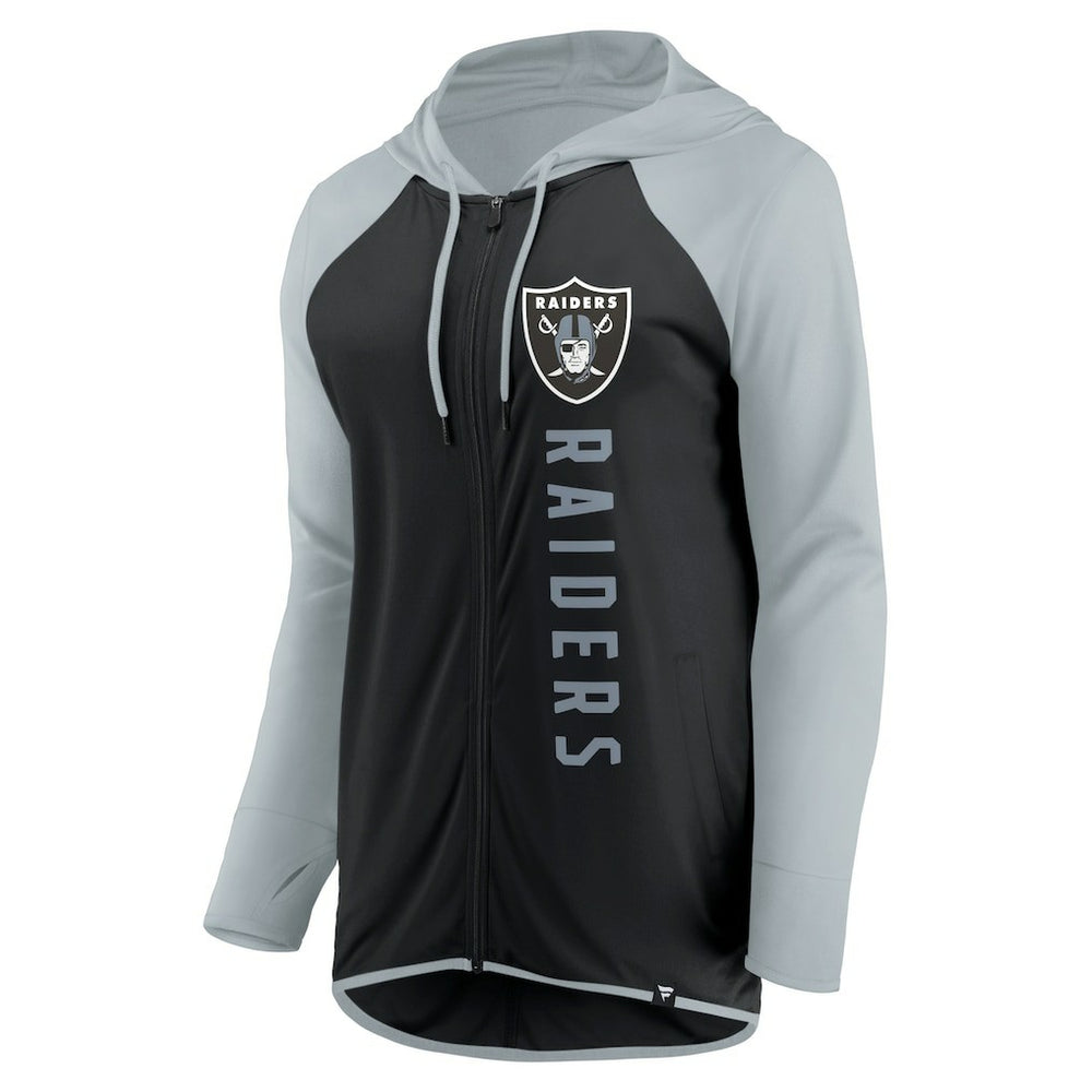 Fanatics Las Vegas Raiders Women's Forever Fan Full-Zip Hoodie Black/Silver