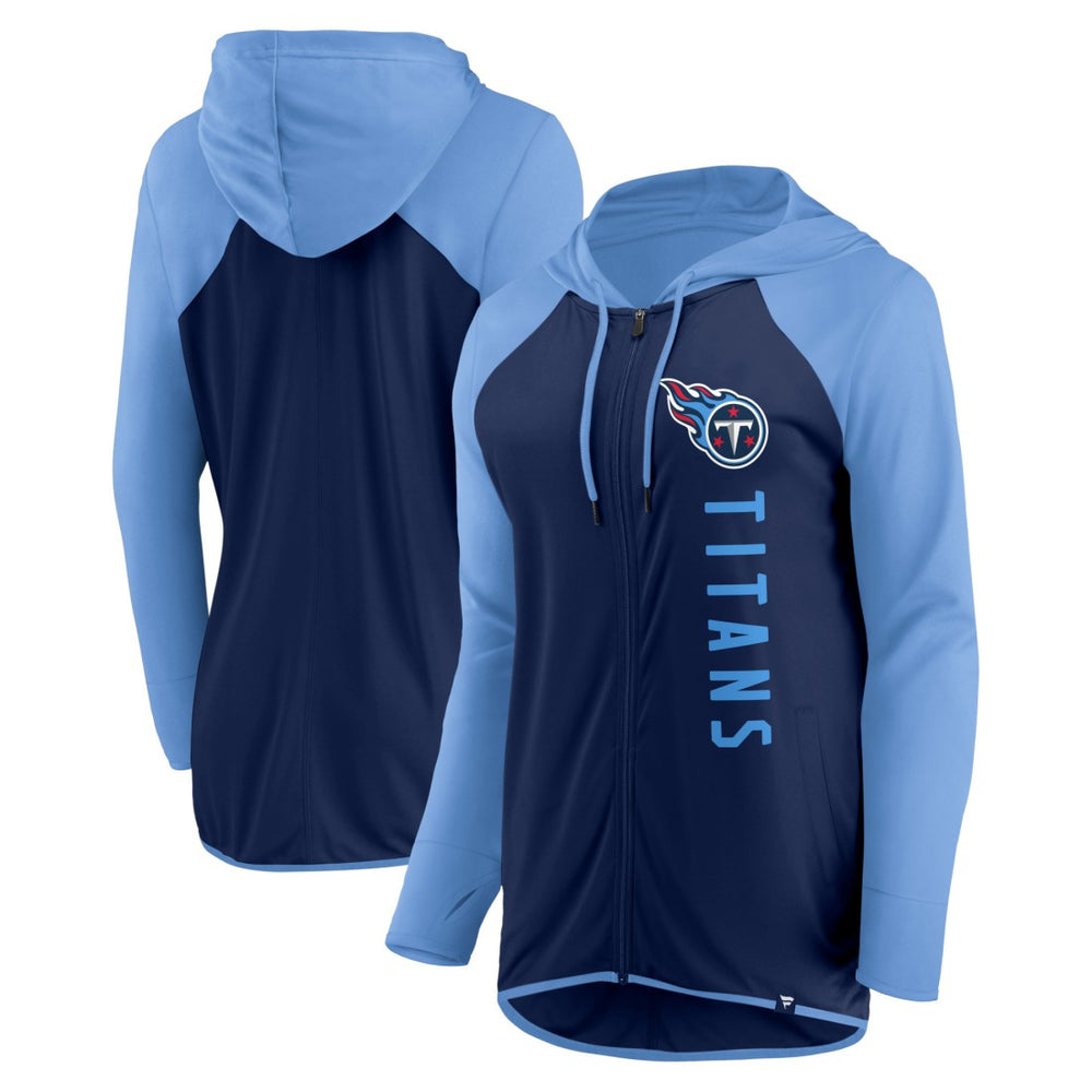 Fanatics Tennessee Titans Women's Forever Fan Full-Zip Hoodie Navy/Light Blue