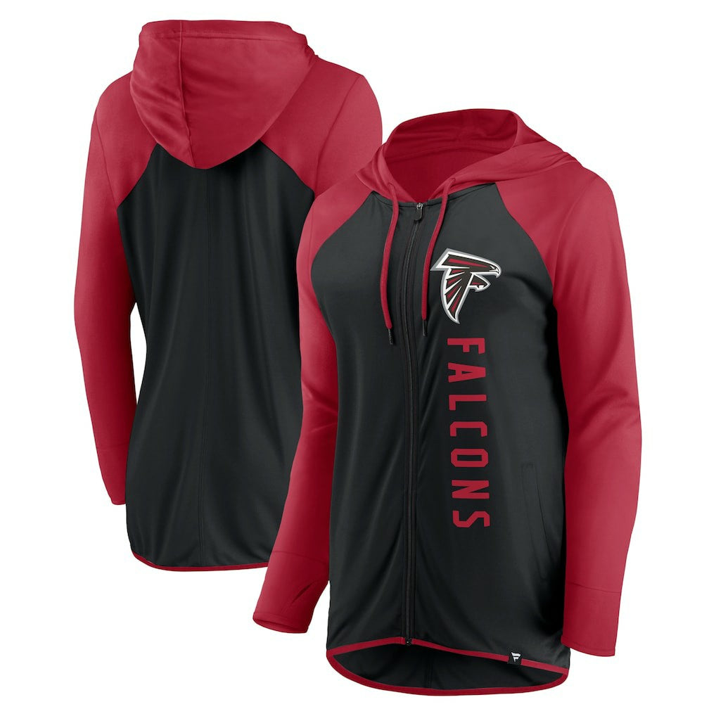 Fanatics Atlanta Falcons Women's Forever Fan Full-Zip Hoodie Black/Red