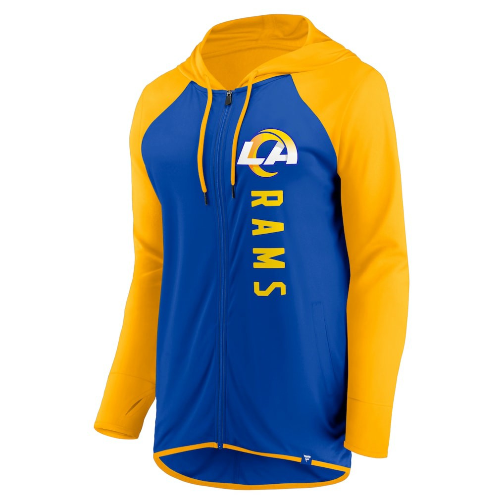 Fanatics Los Angeles Rams Women's Forever Fan Full-Zip Hoodie Royal/Gold
