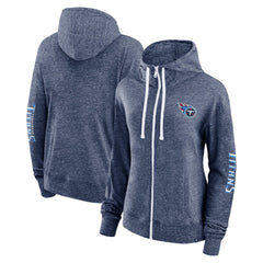Fanatics Tennessee Titans Women's Opening Coin Flip Lightweight Full-Zip Hoodie Heather Navy
