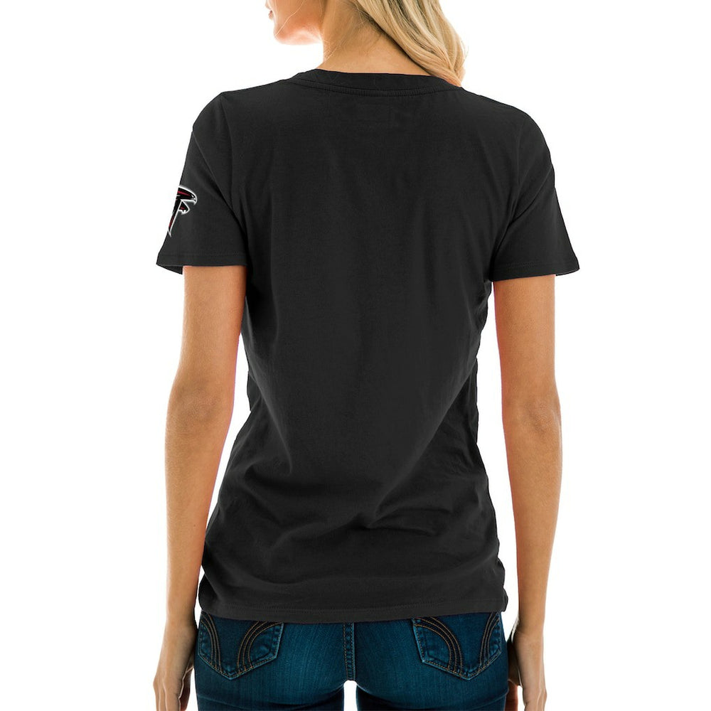 Atlanta Falcons New Era Women's Dirty Birds Kickoff V-Neck T-Shirt Black