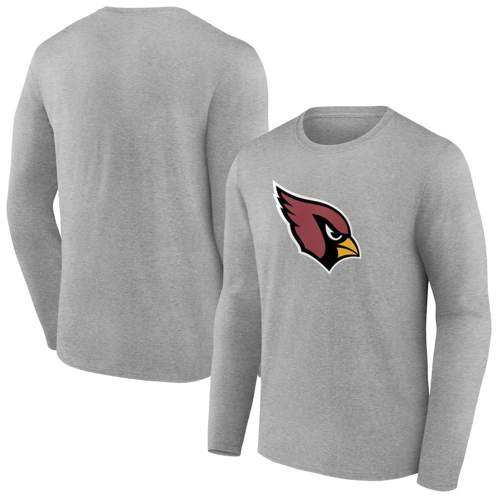 Arizona Cardinals Primary Team Logo Long Sleeve T-Shirt Heather Gray