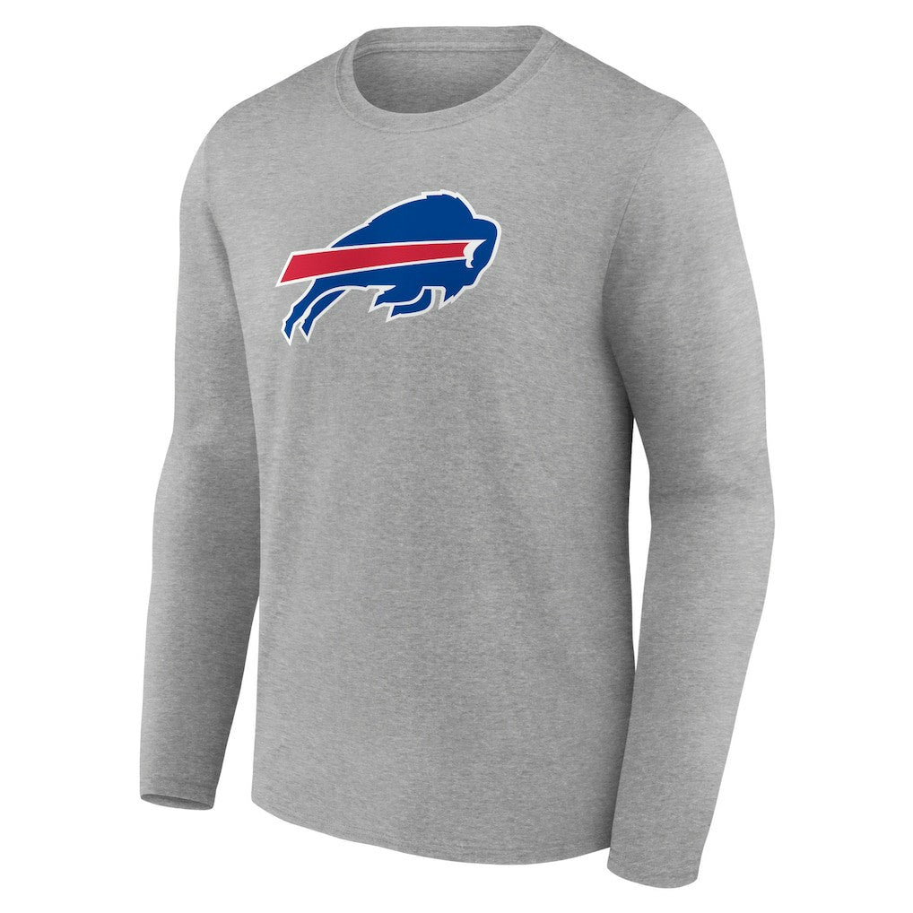 Buffalo Bills Primary Team Logo Long Sleeve T-Shirt Heather Gray