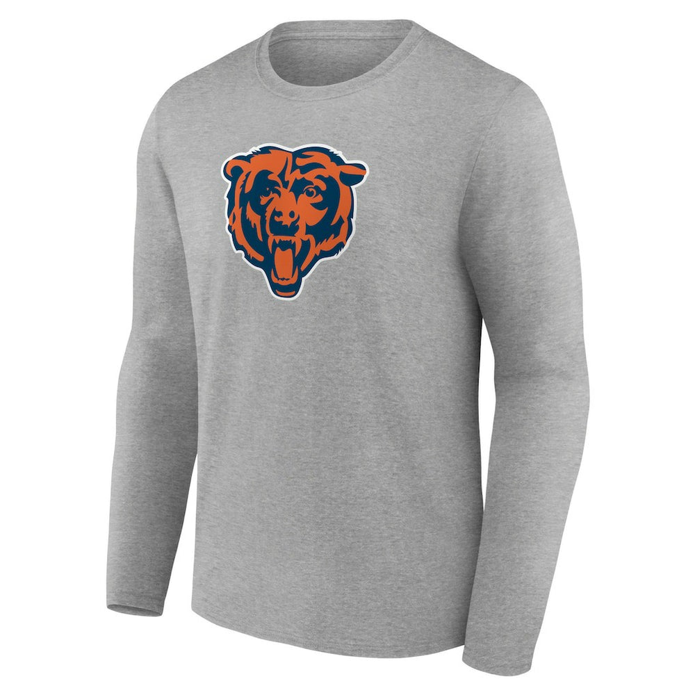 Chicago Bears Primary Team Logo Long Sleeve T-Shirt Heather Gray