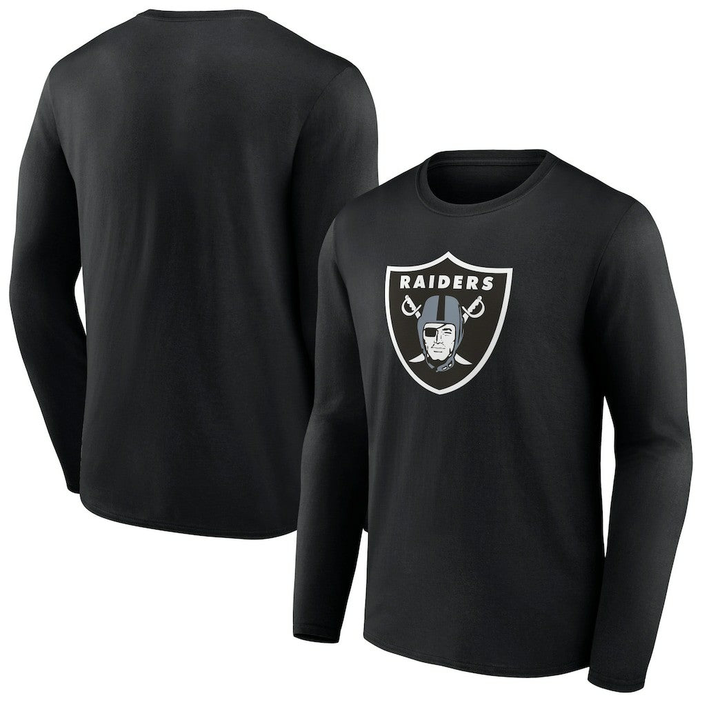 Las Vegas Raiders Primary Team Logo Long Sleeve T-Shirt Black