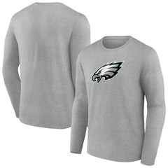 Philadelphia Eagles Primary Team Logo Long Sleeve T-Shirt Heather Gray
