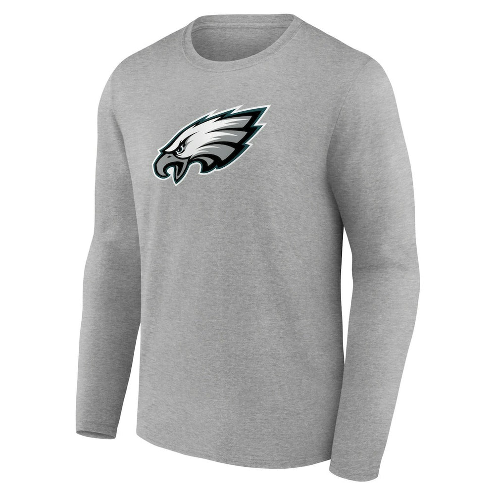 Philadelphia Eagles Primary Team Logo Long Sleeve T-Shirt Heather Gray