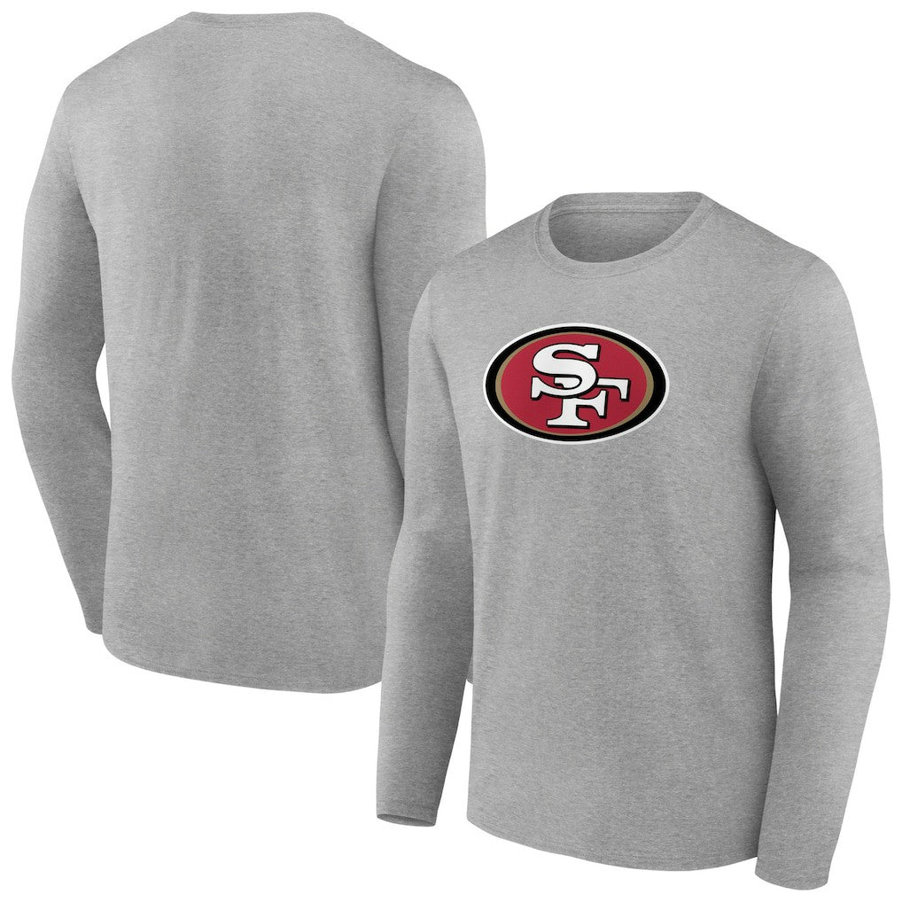 San Francisco 49ers Primary Team Logo Long Sleeve T-Shirt Heather Gray