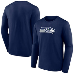 Seattle Seahawks Primary Team Logo Long Sleeve T-Shirt College Navy