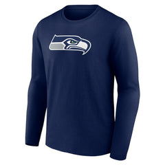 Seattle Seahawks Primary Team Logo Long Sleeve T-Shirt College Navy