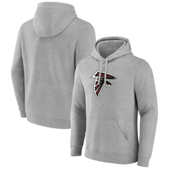 Atlanta Falcons Primary Team Logo Fitted Pullover Hoodie Heather Gray