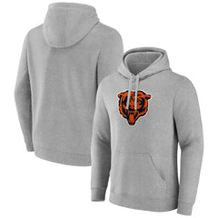 Chicago Bears Primary Team Logo Fitted Pullover Hoodie Heather Gray
