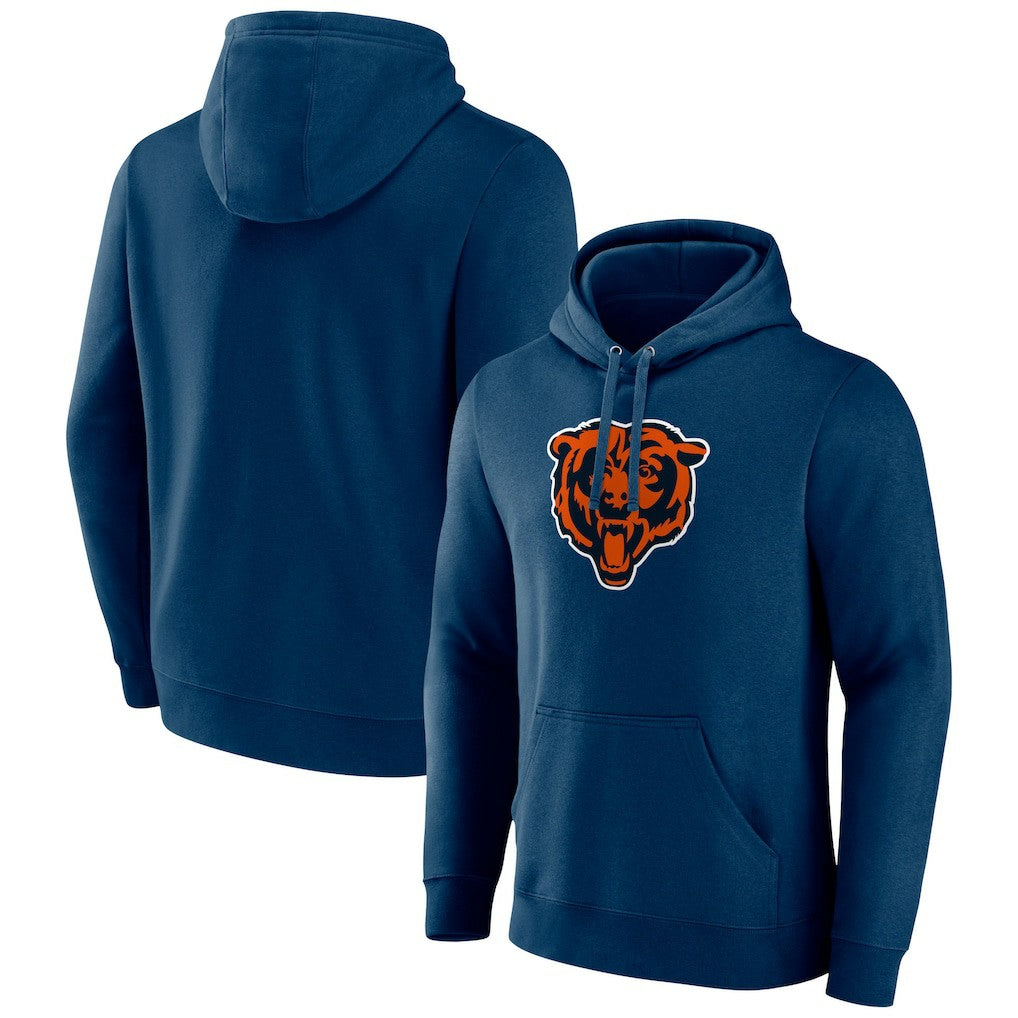 Chicago Bears Primary Team Logo Fitted Pullover Hoodie Navy