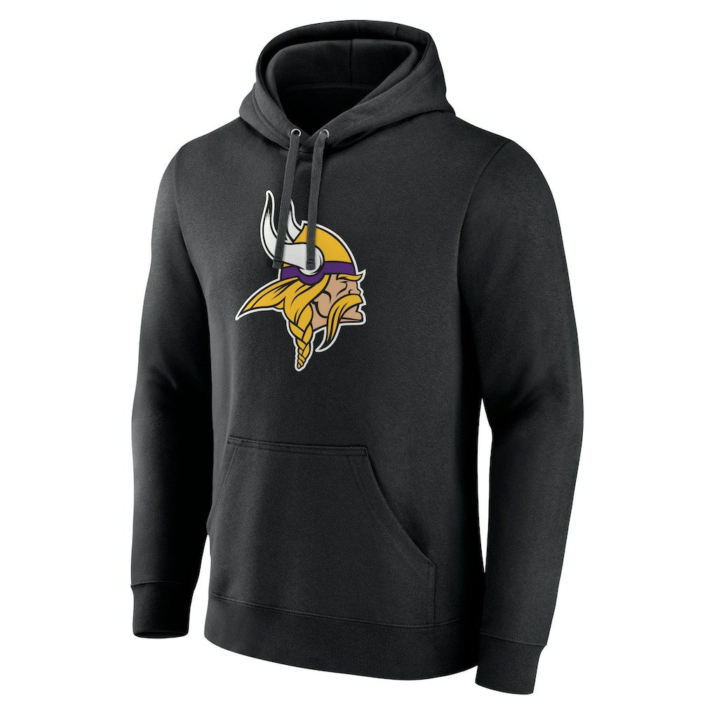 Minnesota Vikings Primary Team Logo Fitted Pullover Hoodie Black