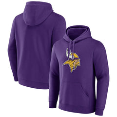 Minnesota Vikings Primary Team Logo Fitted Pullover Hoodie Purple