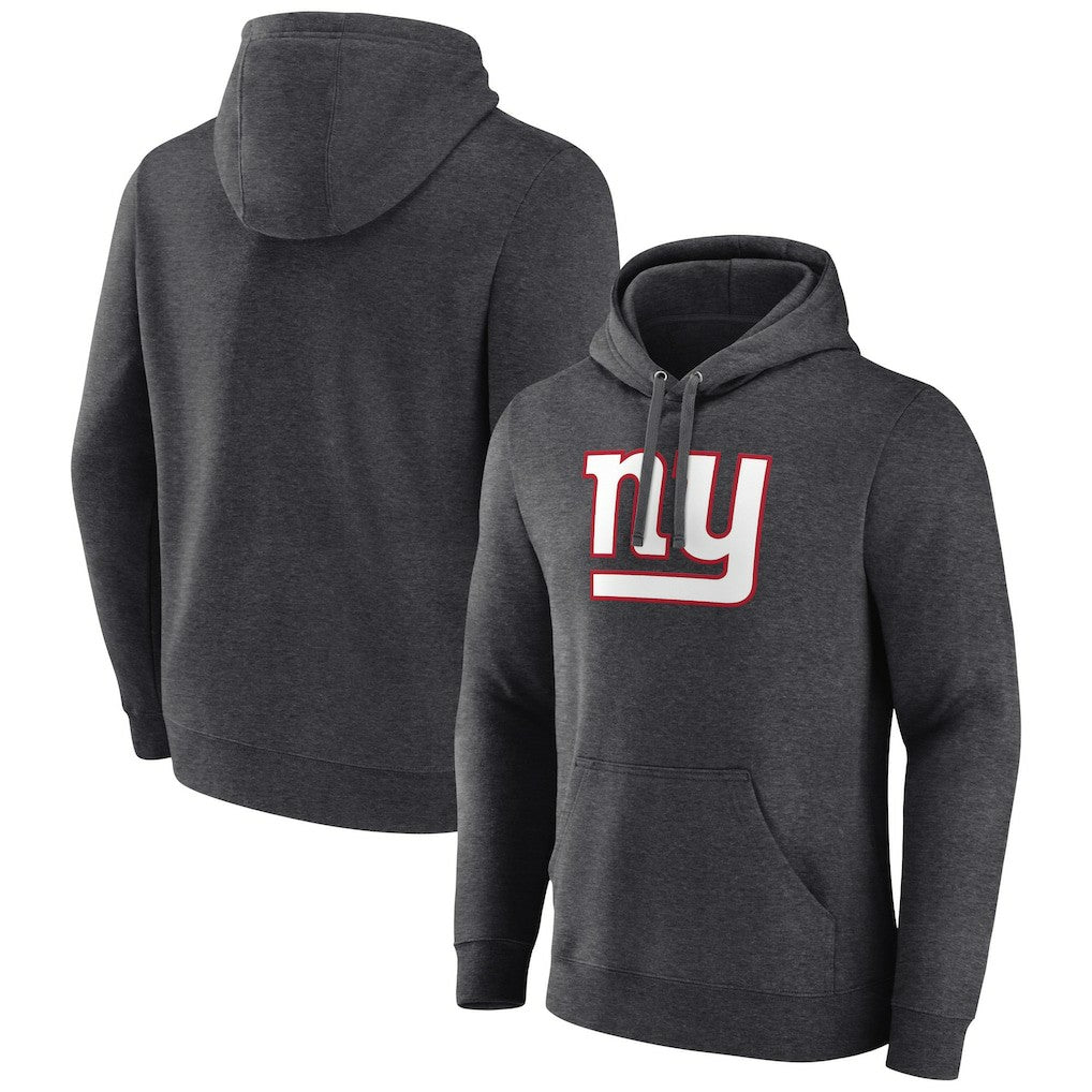 New York Giants Primary Team Logo Fitted Pullover Hoodie Charcoal