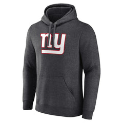 New York Giants Primary Team Logo Fitted Pullover Hoodie Charcoal