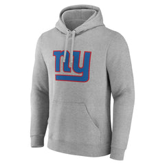 New York Giants Primary Team Logo Fitted Pullover Hoodie Heather Gray