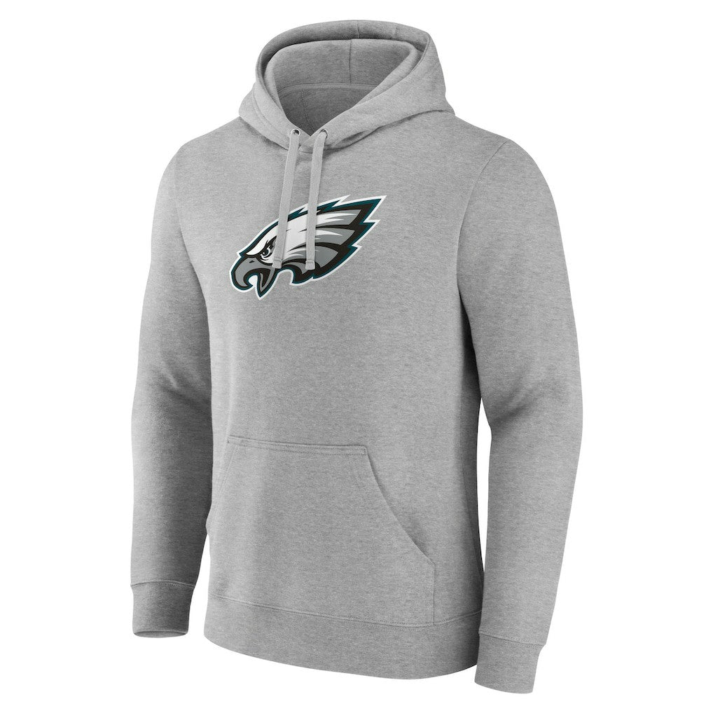 Philadelphia Eagles Primary Team Logo Fitted Pullover Hoodie Heather Gray