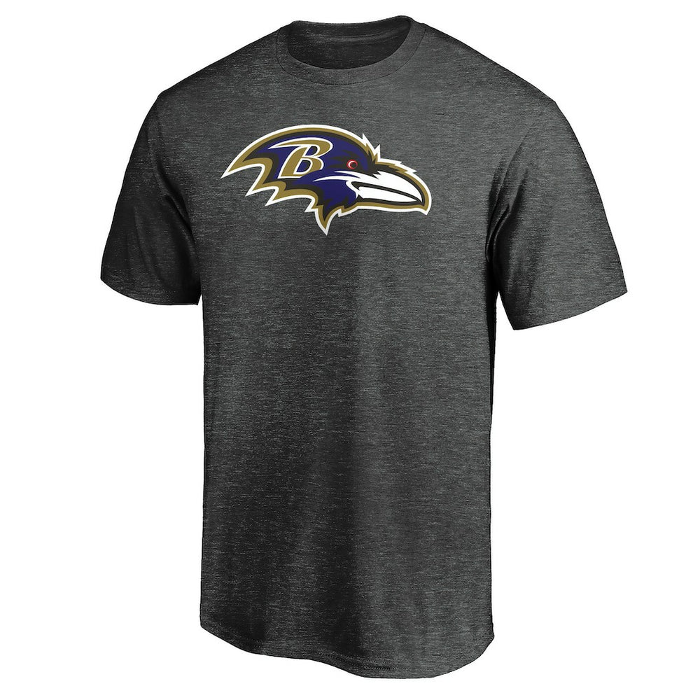 Fanatics Baltimore Ravens Primary Logo T-Shirt Heather Charcoal