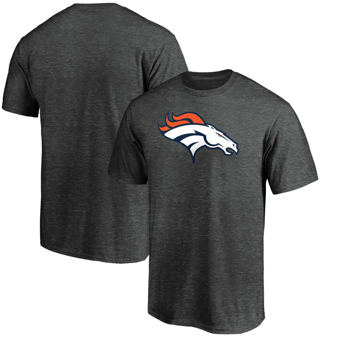 Fanatics Denver Broncos Primary Logo T-Shirt Heather Charcoal