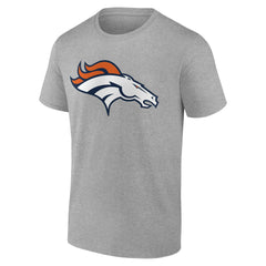 Fanatics Denver Broncos Primary Logo T-Shirt Heather Gray