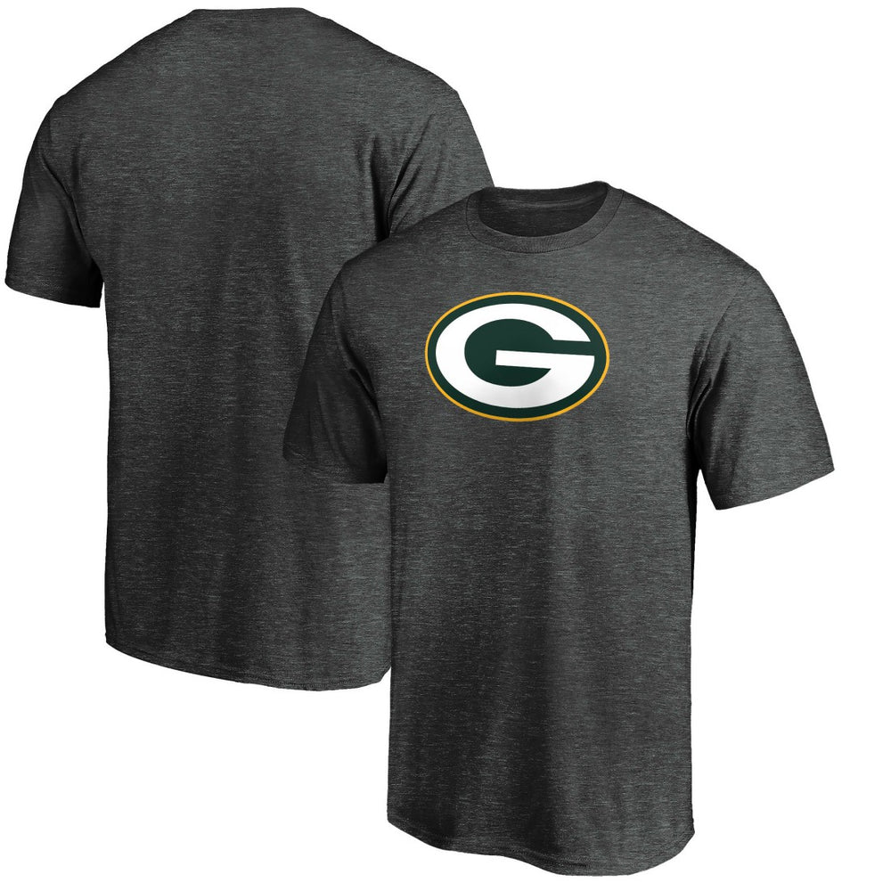 Fanatics Green Bay Packers Primary Logo T-Shirt Heather Charcoal