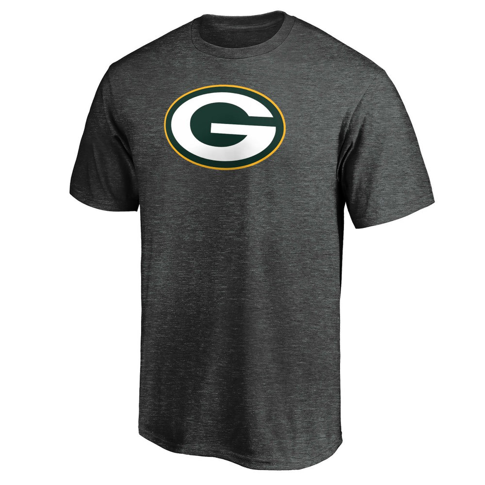 Fanatics Green Bay Packers Primary Logo T-Shirt Heather Charcoal