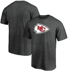 Fanatics Kansas City Chiefs Primary Logo T-Shirt Heather Charcoal