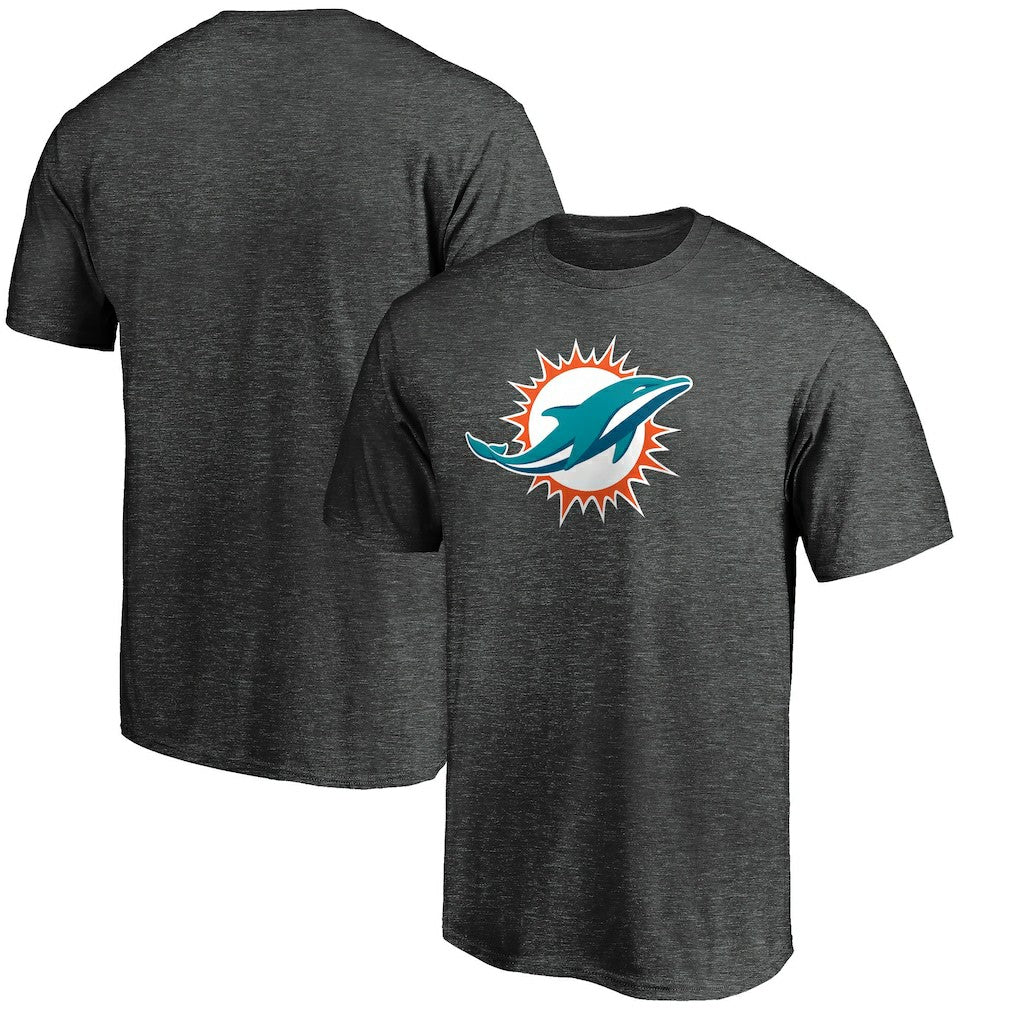 Fanatics Miami Dolphins Primary Logo T-Shirt Heather Charcoal