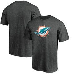 Fanatics Miami Dolphins Primary Logo T-Shirt Heather Charcoal