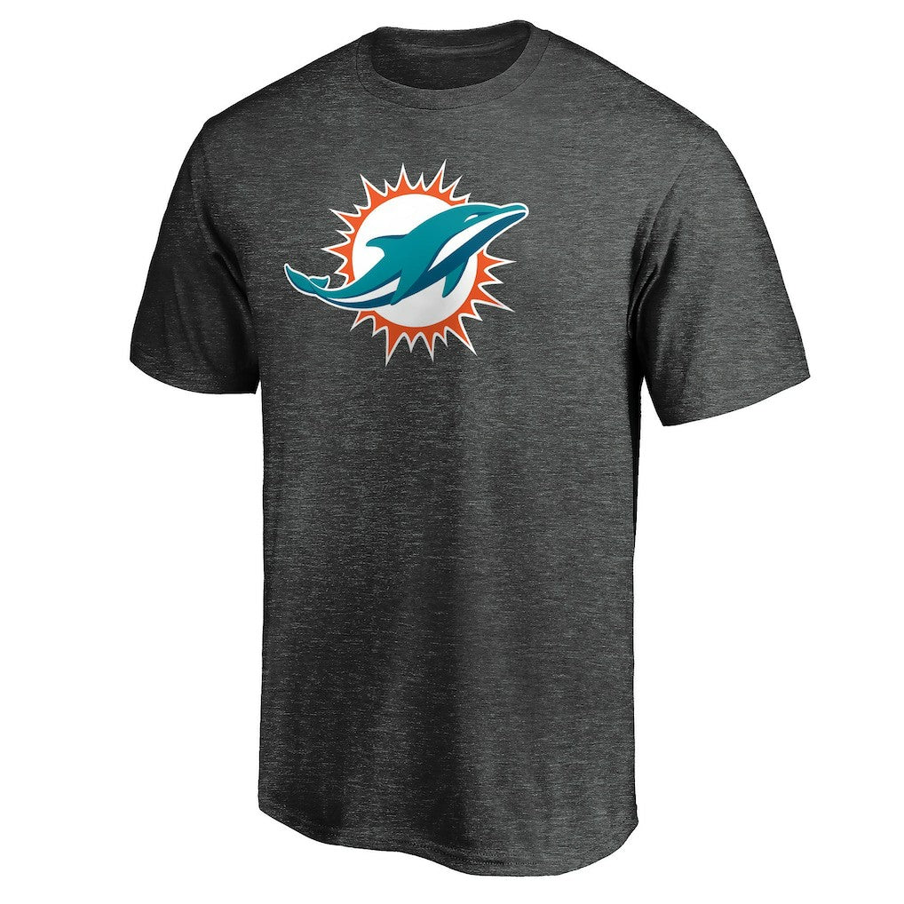 Fanatics Miami Dolphins Primary Logo T-Shirt Heather Charcoal