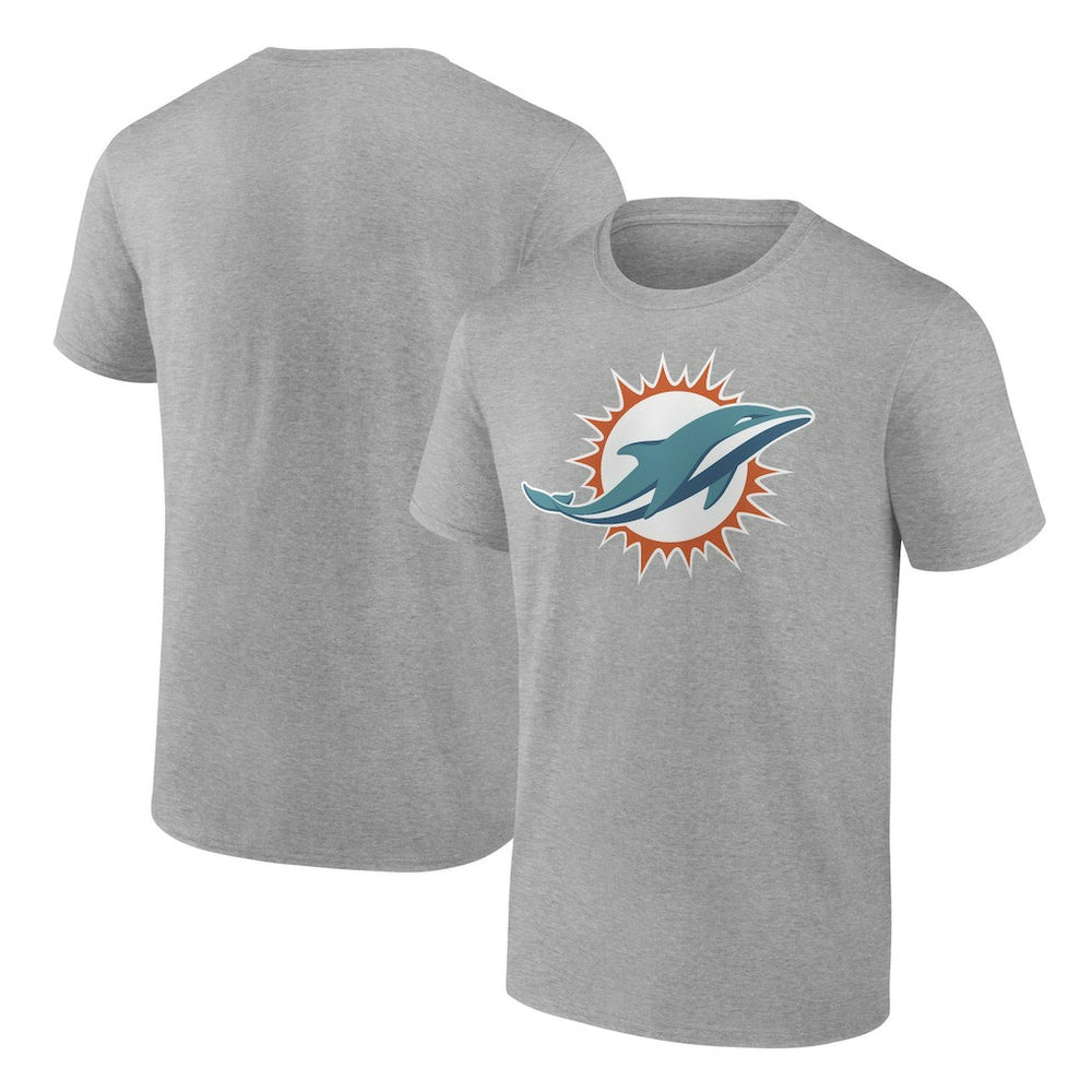 Fanatics Miami Dolphins Primary Logo T-Shirt Heather Gray