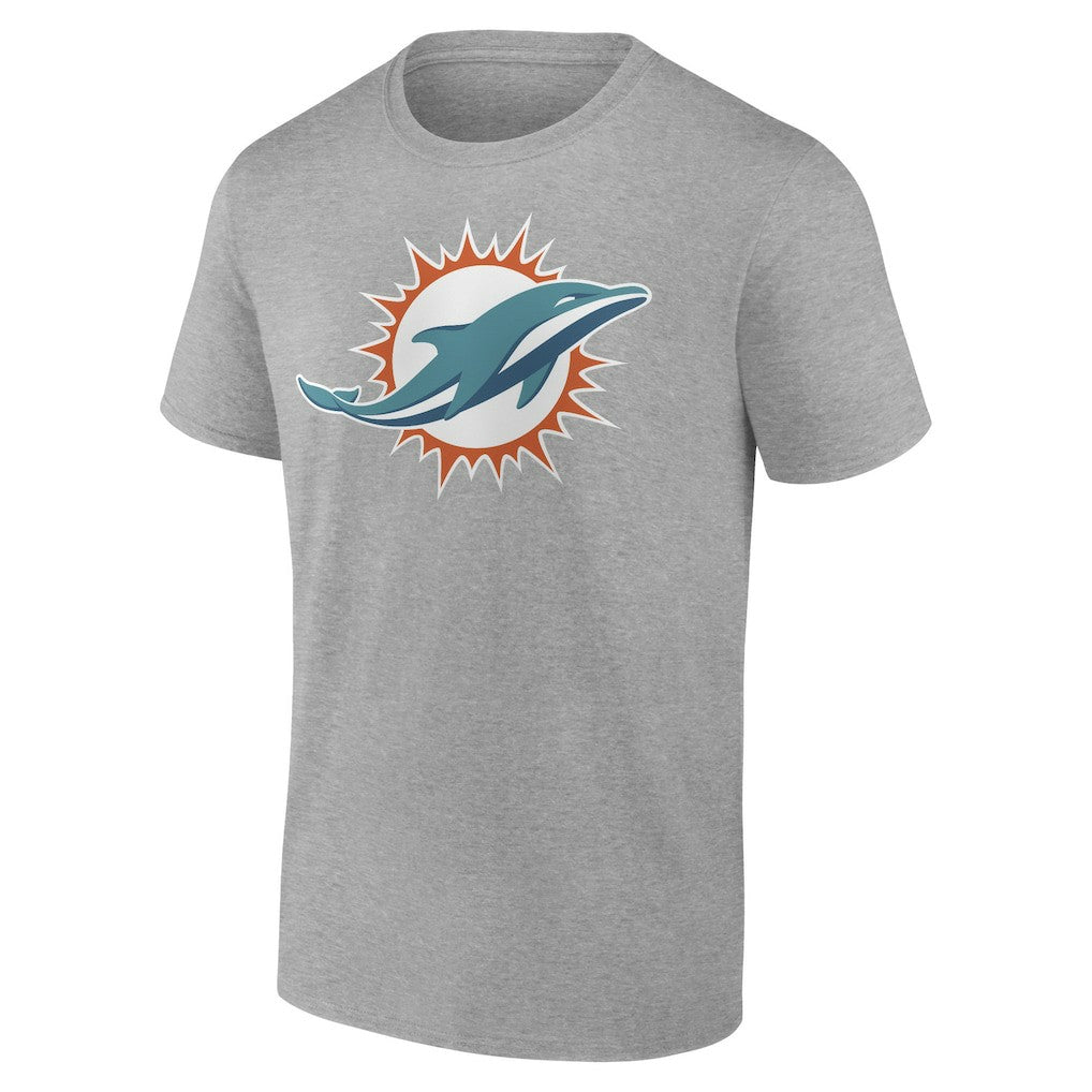 Fanatics Miami Dolphins Primary Logo T-Shirt Heather Gray