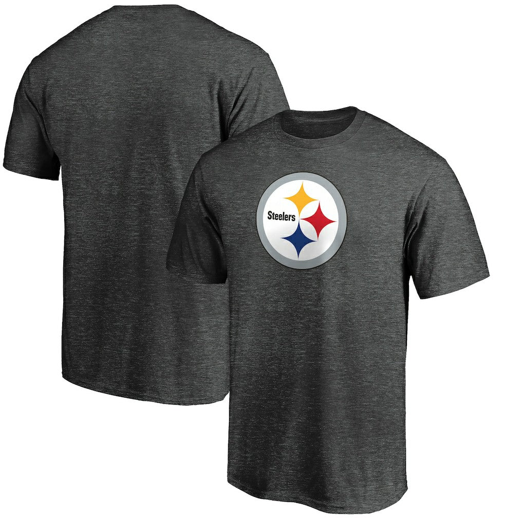Fanatics Pittsburgh Steelers Primary Logo T-Shirt Heather Charcoal