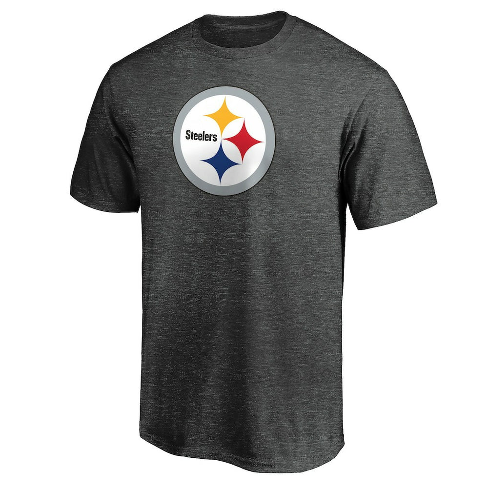 Fanatics Pittsburgh Steelers Primary Logo T-Shirt Heather Charcoal
