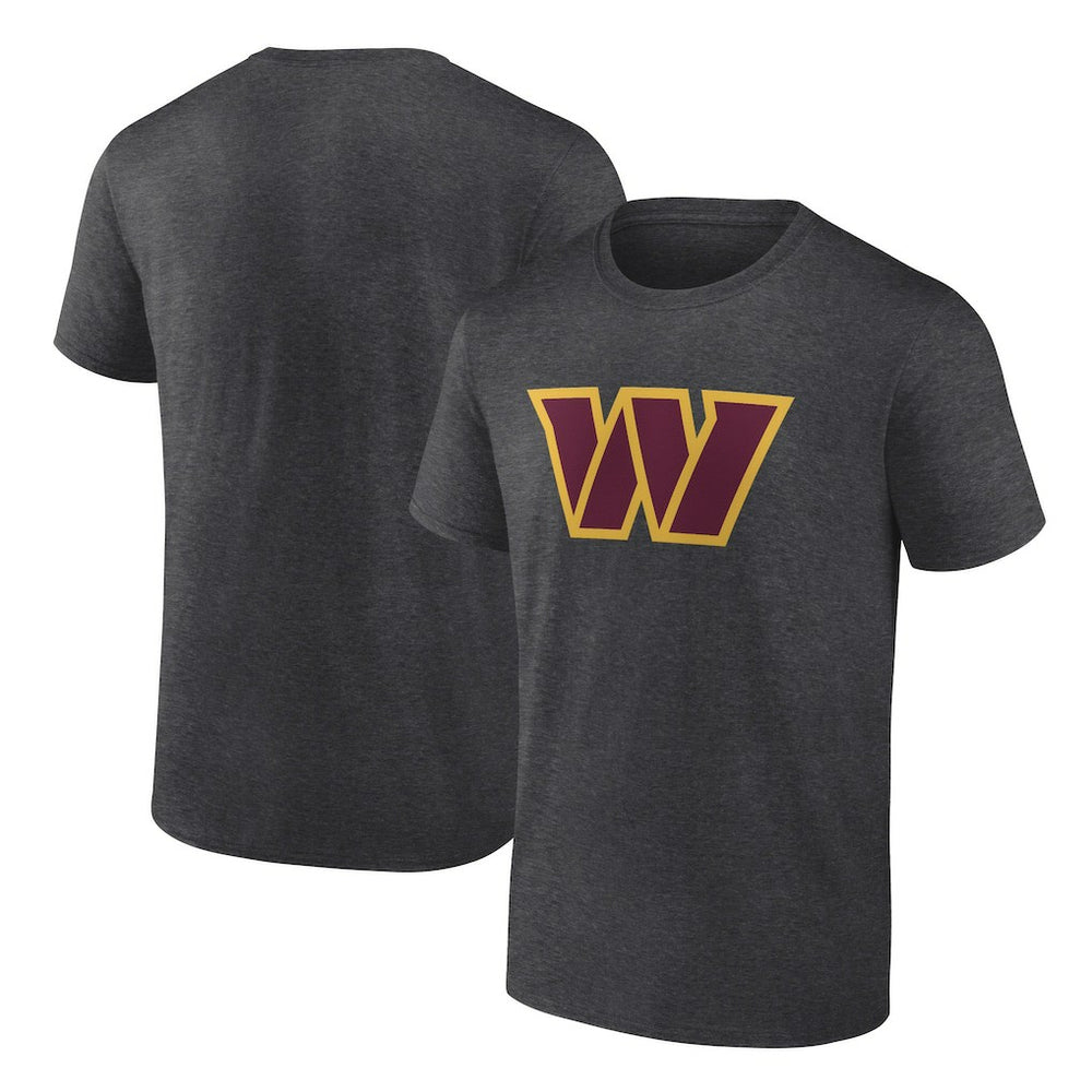 Fanatics Washington Commanders Primary Logo T-Shirt Heather Charcoal