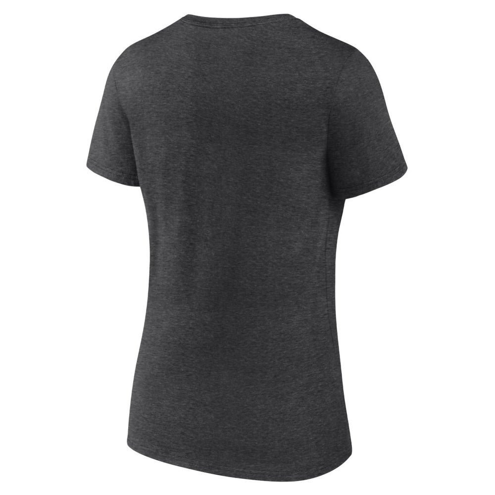 Denver Broncos Women's Primary Team Logo V-Neck T-Shirt Charcoal