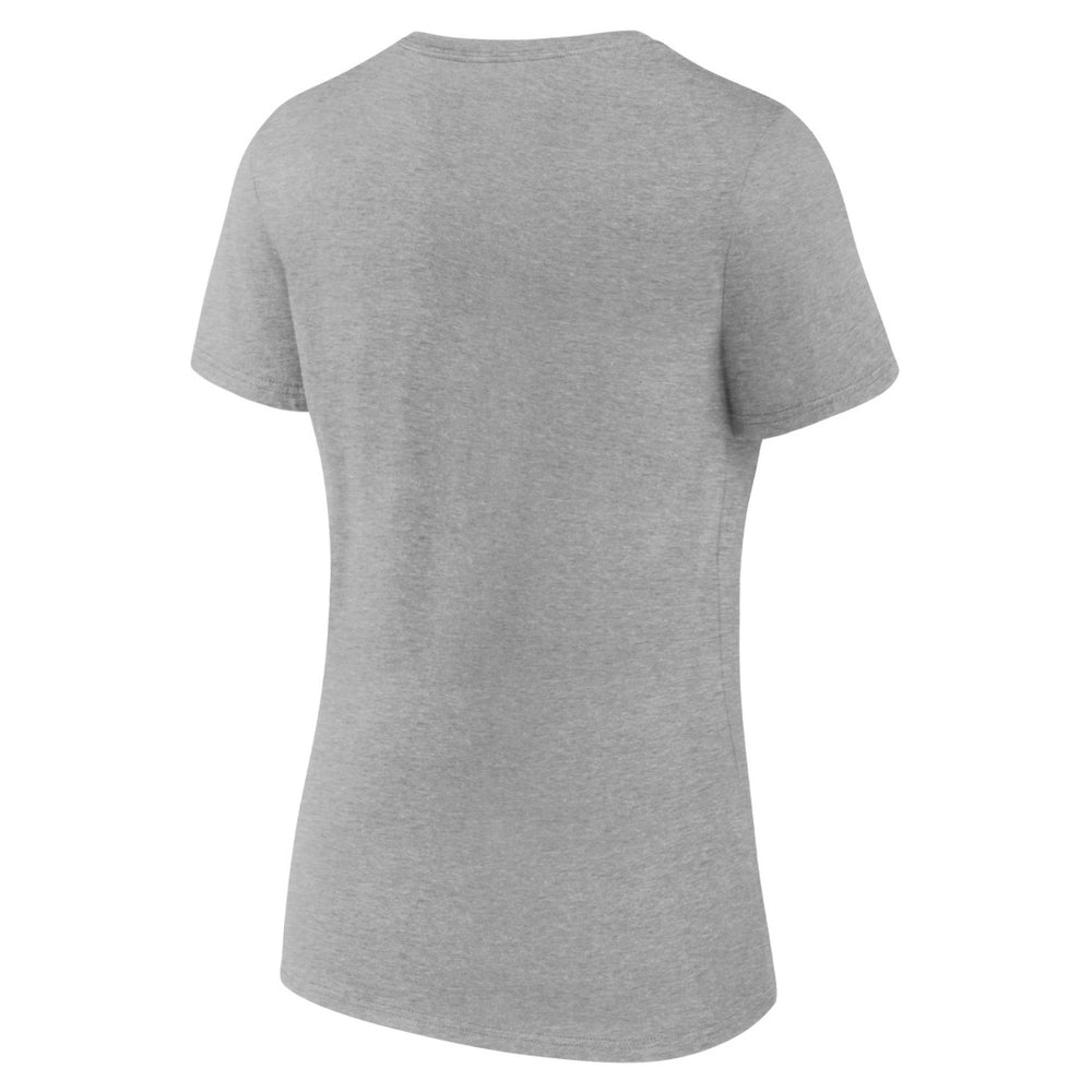 Detroit Lions Women's Primary Team Logo V-Neck T-Shirt Heather Gray