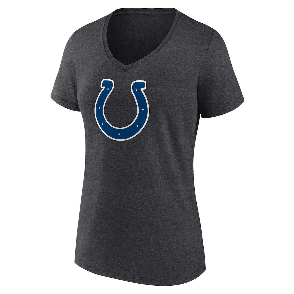Indianapolis Colts Women's Primary Team Logo V-Neck T-Shirt Charcoal