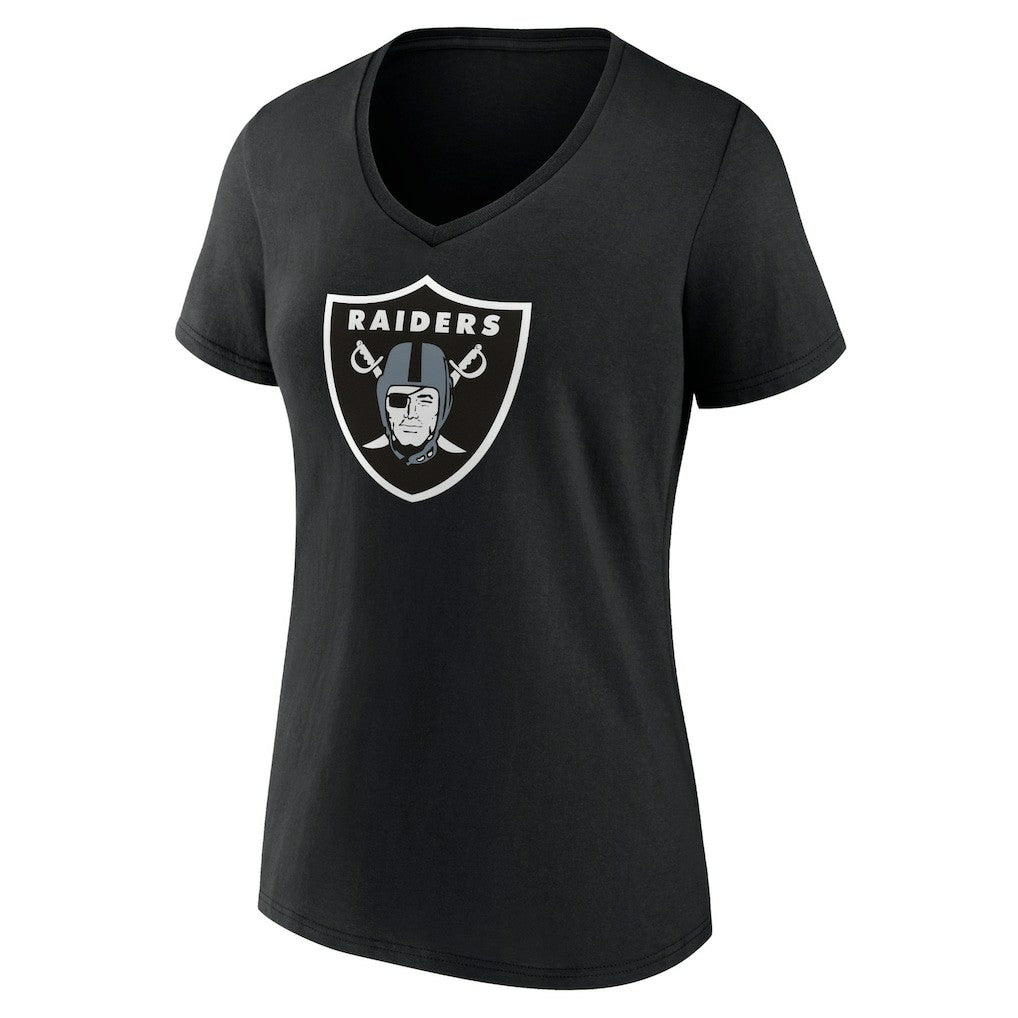 Las Vegas Raiders Women's Primary Team Logo V-Neck T-Shirt Black