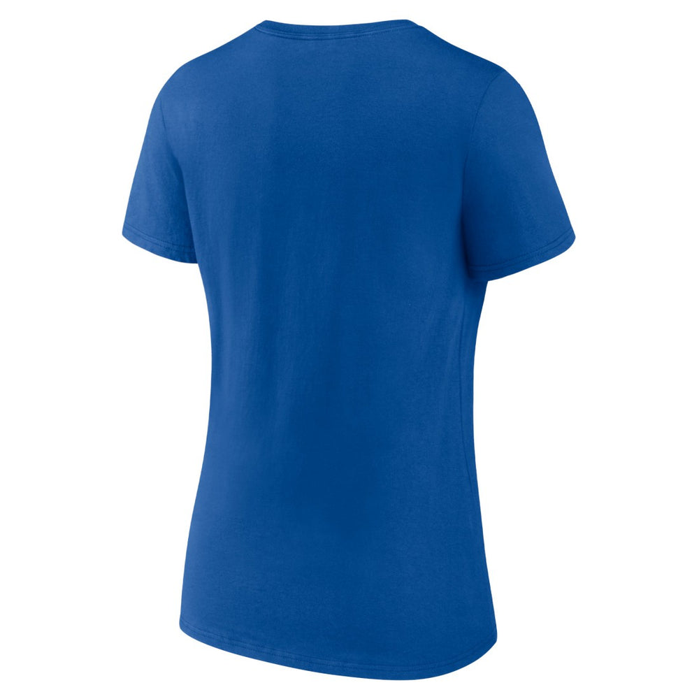 New York Giants Women's Primary Team Logo V-Neck T-Shirt Royal
