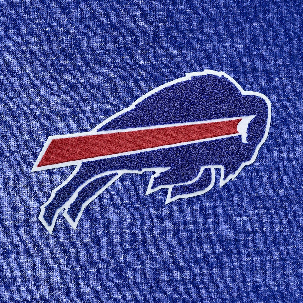 Buffalo Bills Antigua Action Chenille Pullover Hoodie Heathered Royal