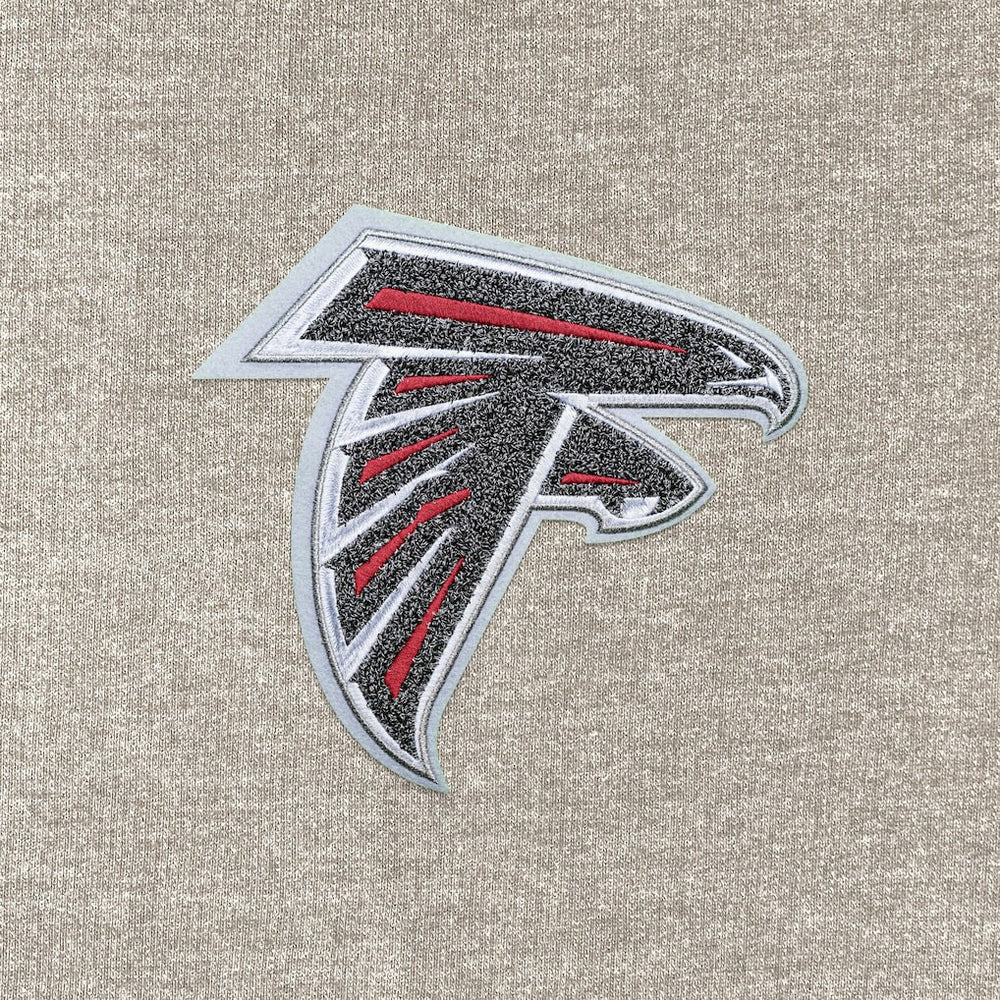 Atlanta Falcons Antigua Reward Chenille Pullover Crewneck Sweatshirt Oatmeal